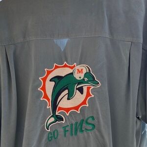 Custom embroidered Tommy Bahama silk camp shirt
